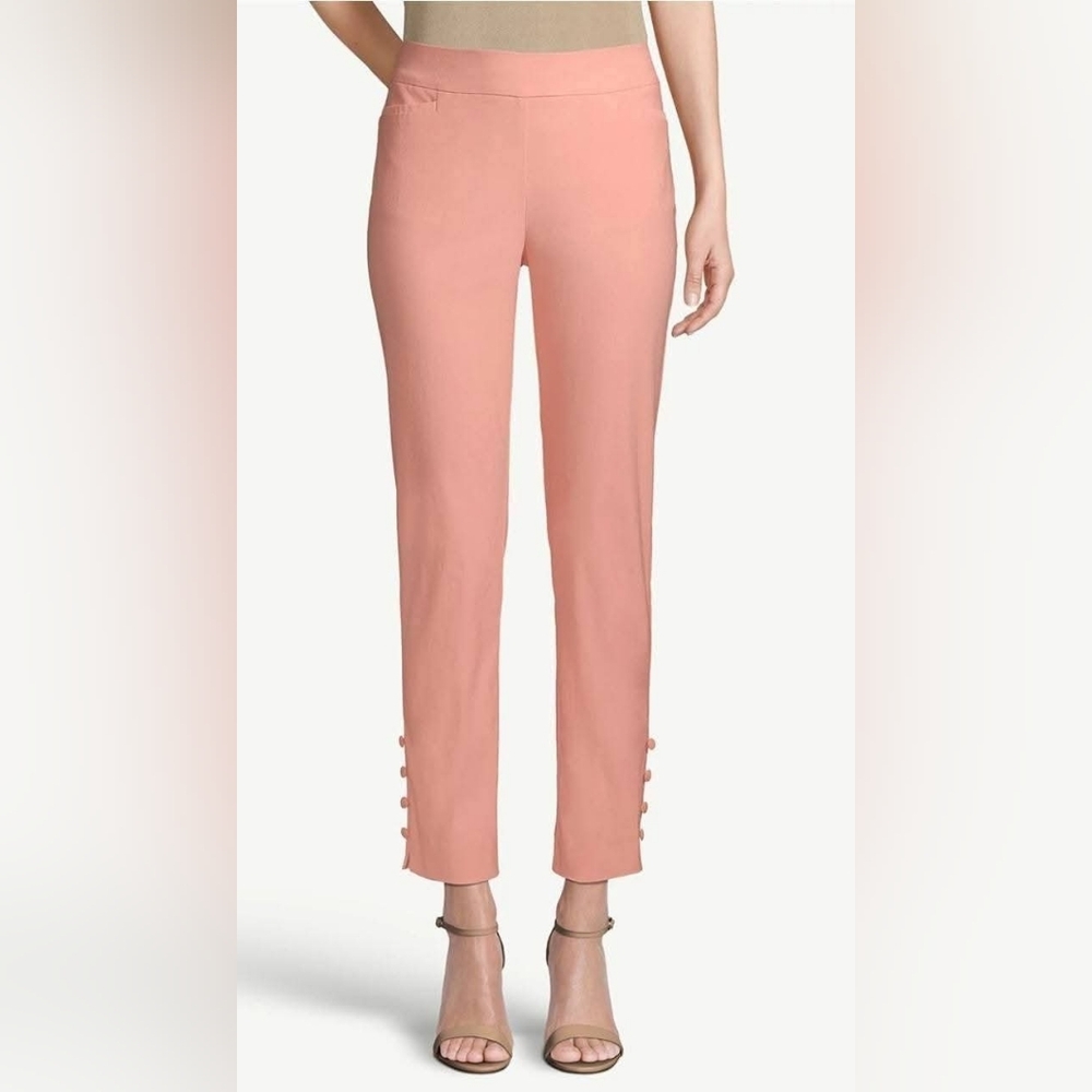 Chico's So Slimming Brigitte Button Hem Crop/ankle Pants, 1 Petite